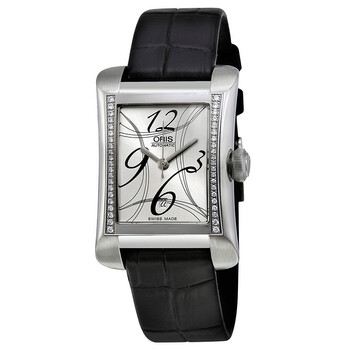 Rectangular Date Automatic Diamond Silver Dial Watch 01 561 7621 496107 5 16