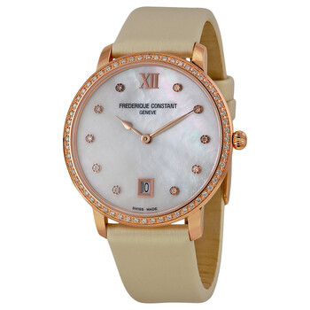 Slim Line Joaillerie Mother of Pearl Diamond Watch 220MPW4SD34
