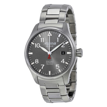 Startimer Pilot Automatic Grey Dial Stainless Steel Watch AL525G3S6B