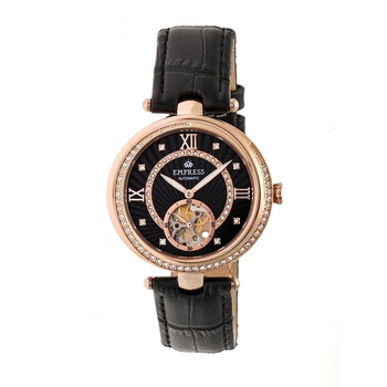 Stella Automatic Crystal Black Dial Watch EM2105