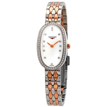 Symphonette Mother of Pearl Diamond Dial Steel and 18k Pink Gold Watch L2.305.5.89.7