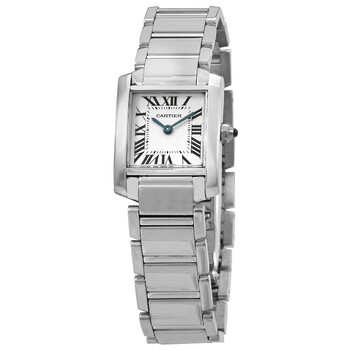 Tank Francaise Silver Dial 18kt White Gold Watch W50012S3