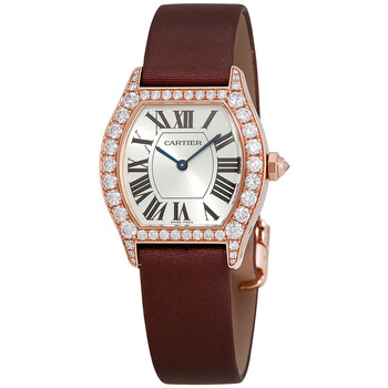Tortue Silver Dial 18kt Rose Gold Diamond Watch WA507031