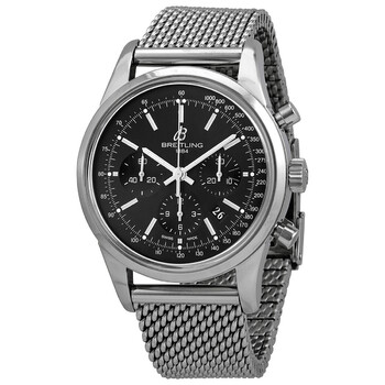 Transocean Chronograph Automatic Black Dial Watch AB0152121B1A1