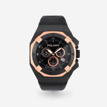 Valiant Chronograph Quartz Black Dial Watch PLV2900RGBK