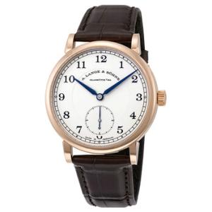 A Lange and Sohne 1815 Silver Dial 18kt Rose Gold Watch