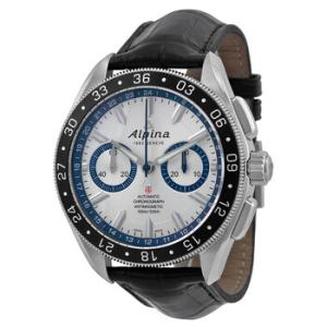 Alpiner 4 Chronograph Automatic Silver Dial Leather Watch AL860AD5AQ6