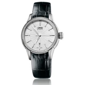 Artelier Date Silver Dial Black Leather Watch 01 561 7687 495107 5 14 60FC