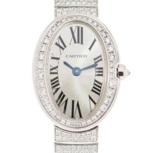 Baignoire Mini Silver Dial 18kt White Gold Diamond Watch HPI00327