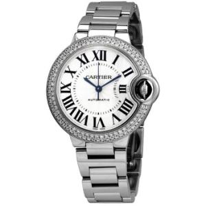 Ballon Bleu Silver Dial 18kt White Gold Diamond Watch WE902035
