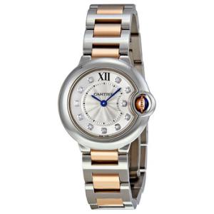 Ballon Bleu Silver Dial Steel and 18kt Rose Gold Watch WE902030