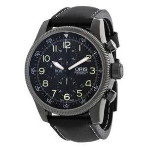 Big Crown Automatic Black  Dial Black Leather Watch 67576484234LS