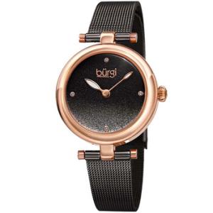 Black Dial Blackplated Mesh Watch BUR231GN