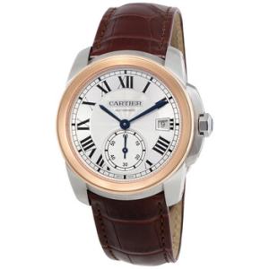 Calibre De Cariter Silver Dial Rose Gold Watch W2CA0002