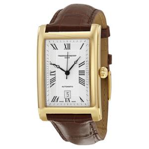 Carree Automatic Silver Dial Leather Strap Watch 303MC4C25