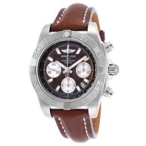 Chronomat 41 Chronograph Brown Dial Brown Leather Watch AB014012Q583BRSLT