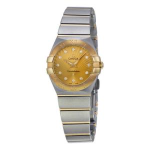 Constellation Gold Dial Diamond Watch 123.20.24.60.58.001