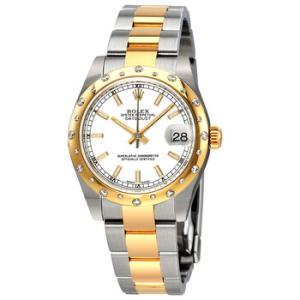 Datejust 31 Automatic White Dial 18K Gold Watch 178343WSO