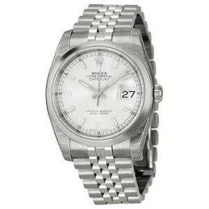Datejust 36 Silver Dial Stainless Steel Jubilee Bracelet Automatic Watch 116200SSJ