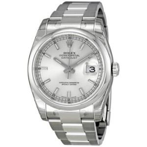 Datejust 36 Silver Dial Stainless Steel Oyster Bracelet Automatic Watch 116200SSO