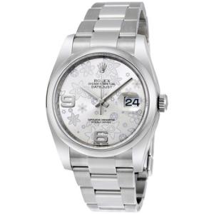 Datejust 36 Silver floral Dial Stainless Steel Oyster Bracelet Automatic Watch 116200SFAO