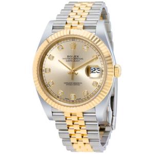 Datejust 41 Sundust Diamond Dial Steel and 18K Yellow Gold Watch 126333SNDJ