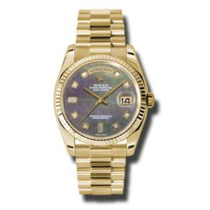 DayDate Dark Mother Of Pearl Dial 18K Yellow Gold President Automatic Watch 118238BKMDP