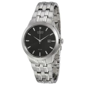 EcoDrive Black Dial Stainless Steel Watch BM709051E