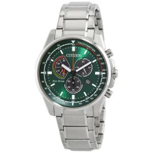 EcoDrive Chronograph Green Dial Watch AT119087X