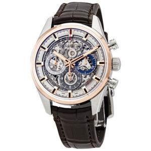 El Primero Chronomaster Stainless Steel  Rose Gold Automatic Skeletal Dial Watch 51.2151.40078.C810