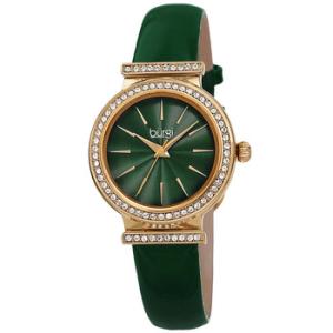 Green Dial Green Leather Watch BUR230GN