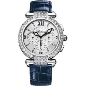 Imperiale Chronograph Diamond Mother of Pearl Dial 18 kt White Gold Watch