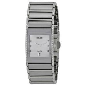 Integral Silver Dial Diamond Platiumtone Ceramic Watch R20732712