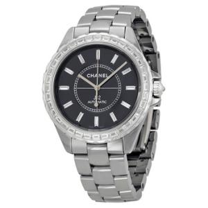 J12 Automatic Black Dial Grey Titanium Ceramic Watch H3155
