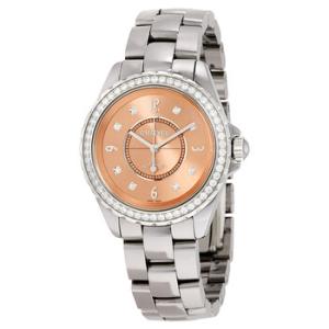J12 Chromatic Diamond Pink Dial Titanium Ceramic Watch H2564