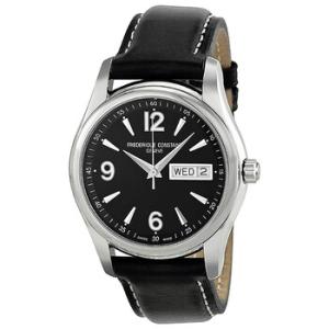 Junior Black Dial Stainless Steel Black Leather Juniors Watch 242B4B26