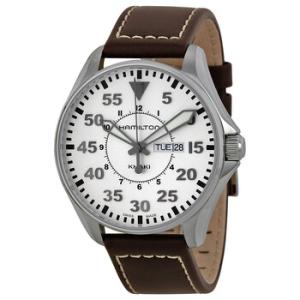 Khaki Pilot Brown Leather Watch H64611555