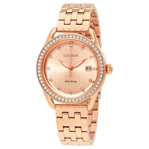 LTR Crystal Rose Dial Rose Goldtone Watch FE611357X