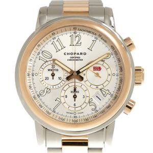 Mille Miglia Chronograph Silver Dial 18kt Rose Gold Automatic Watch