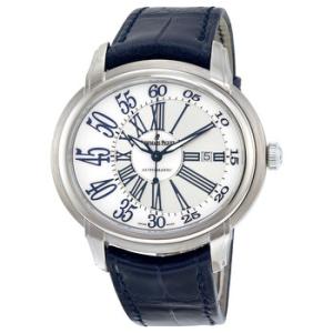 Millenary Automatic Silver Dial Blue Leather Watch 15320BC.OO.D028CR.01