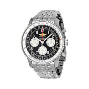 Navitimer 01 Black Dial Stainless Steel Watch AB012012BB02SS