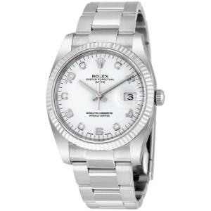 Oyster Perpetual Date 34 White Dial Stainless Steel Bracelet Automatic Watch 115234WADO