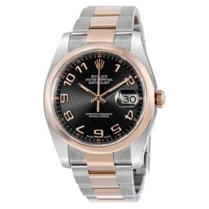 Oyster Perpetual Datejust 36 Black Concentric Dial Stainless Steel and 18K Everose Gold Bracelet Automatic Watch 116201BKCAO