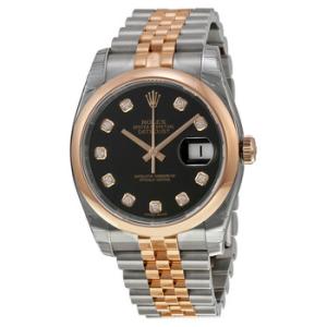 Oyster Perpetual Datejust 36 Black Dial Stainless Steel and 18K Everose Gold Jubilee Bracelet Automatic Watch 116201BKDJ