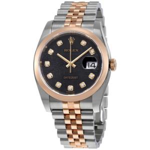 Oyster Perpetual Datejust 36 Black Dial Stainless Steel and 18K Everose Gold Jubilee Bracelet Automatic Watch 116201BKJDJ