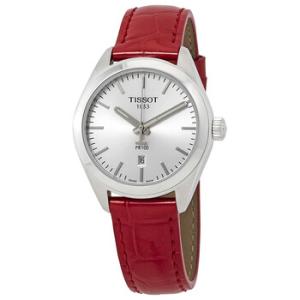 PR 100 Silver Dial Red Leather Watch T101.210.16.031.03