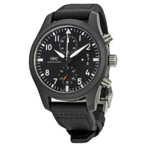 Pilot Top Gun Chronograph Black Dial Black Fabric Watch IW388007