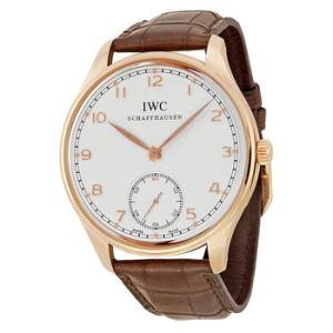 Portuguese Automatic White Dial Brown Leather Watch IW545409