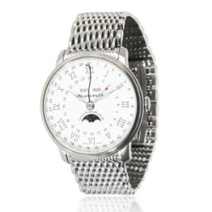 Preowned Blancpain Villeret GMT White Dial Watch 66761127MMB