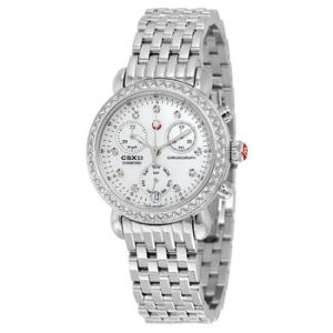 Preowned Michele CSX Mother of Pearl Diamond Dial Watch MWW03S000002